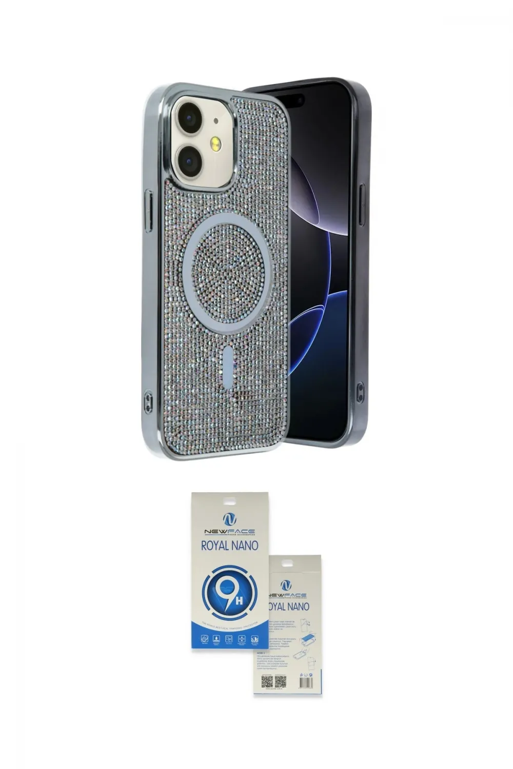 ieg™ iPhone 11 Kılıf Eksen Çizgi - Şeffaf Royal Nano Ekran Koruyucu