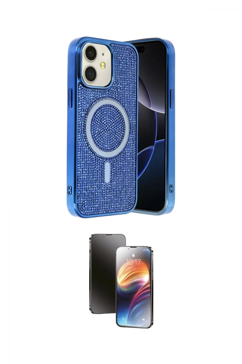 ieg™ iPhone 11 Kılıf Eksen Çizgi - Siyah 3D Antistatik Mat Seramik Nano Ekran Koruyucu