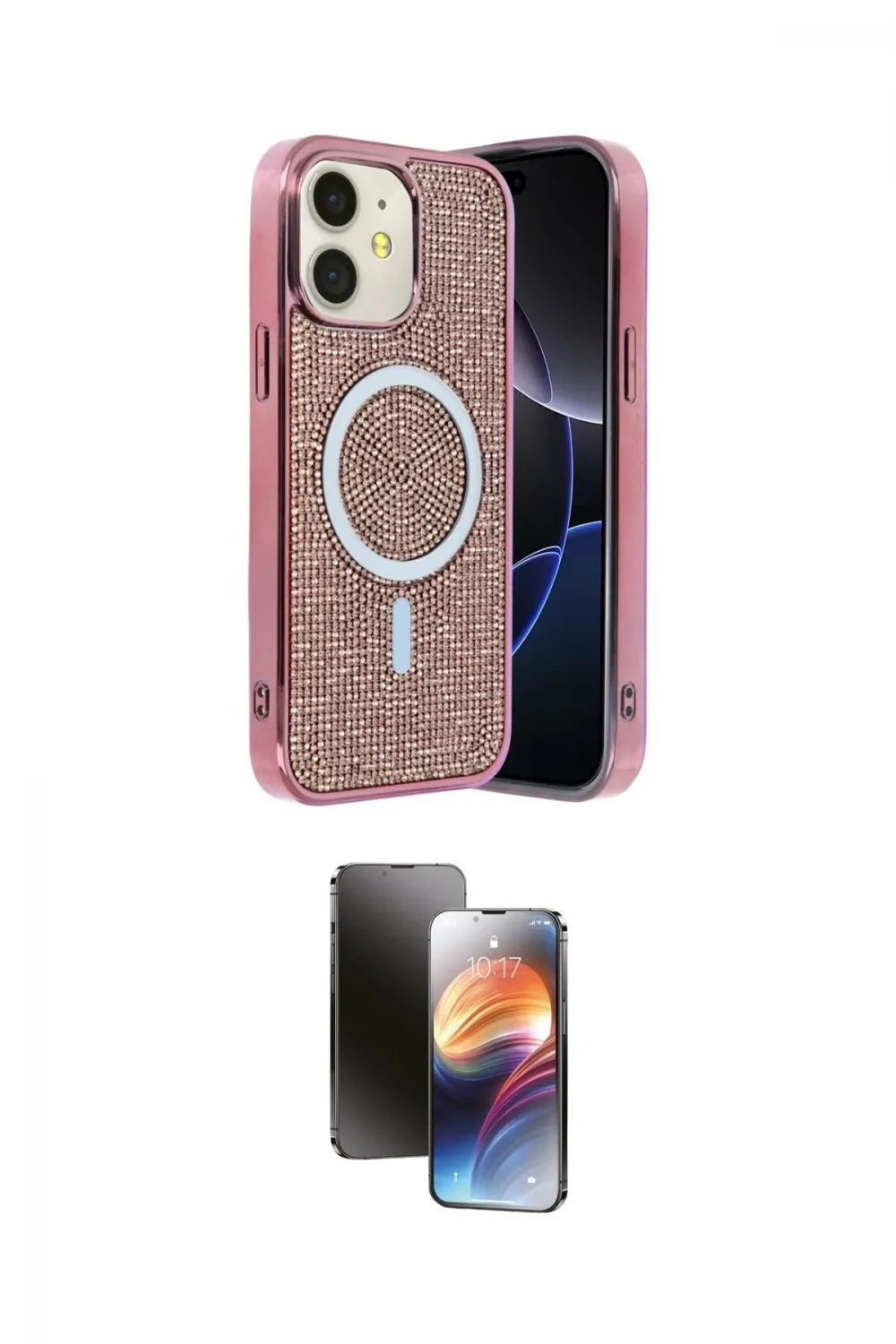 ieg™ iPhone 11 Kılıf Eksen Çizgi - Siyah 3D Antistatik Mat Seramik Nano Ekran Koruyucu