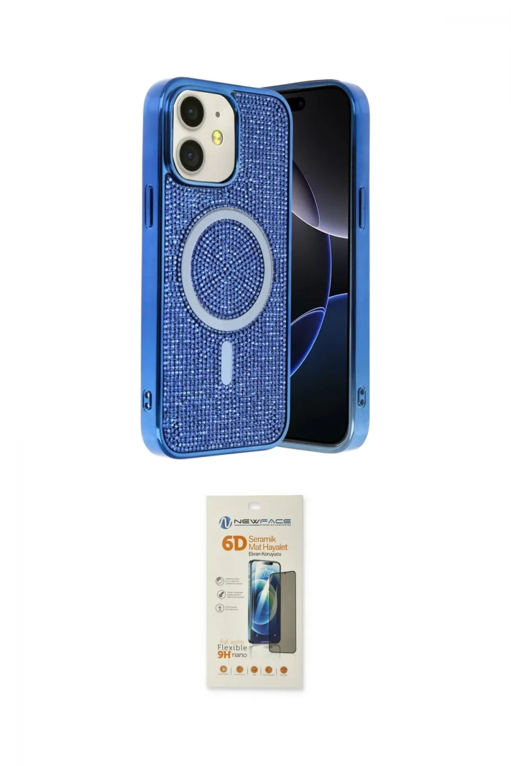 ieg™ iPhone 11 Kılıf Eksen Çizgi - Siyah 6D Mat Seramik Hayalet Nano Ekran Koruyucu