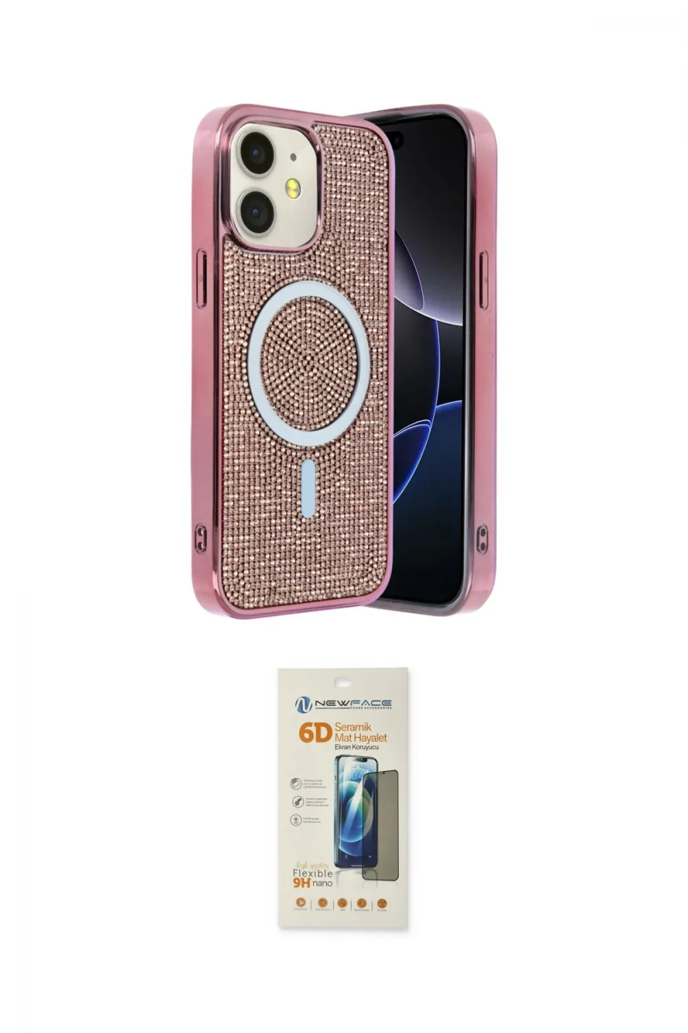 ieg™ iPhone 11 Kılıf Eksen Çizgi - Siyah 6D Mat Seramik Hayalet Nano Ekran Koruyucu
