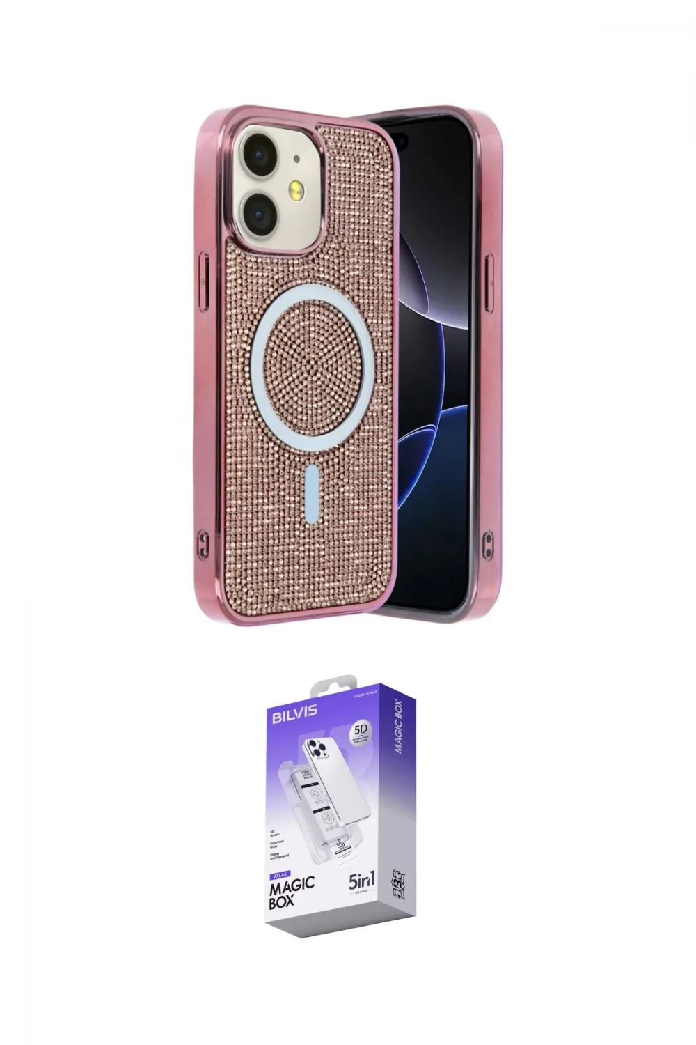 ieg™ iPhone 11 Kılıf Eksen Çizgi - Siyah Bilvis 5in1 3D Magic Cam Ekran Koruyucu
