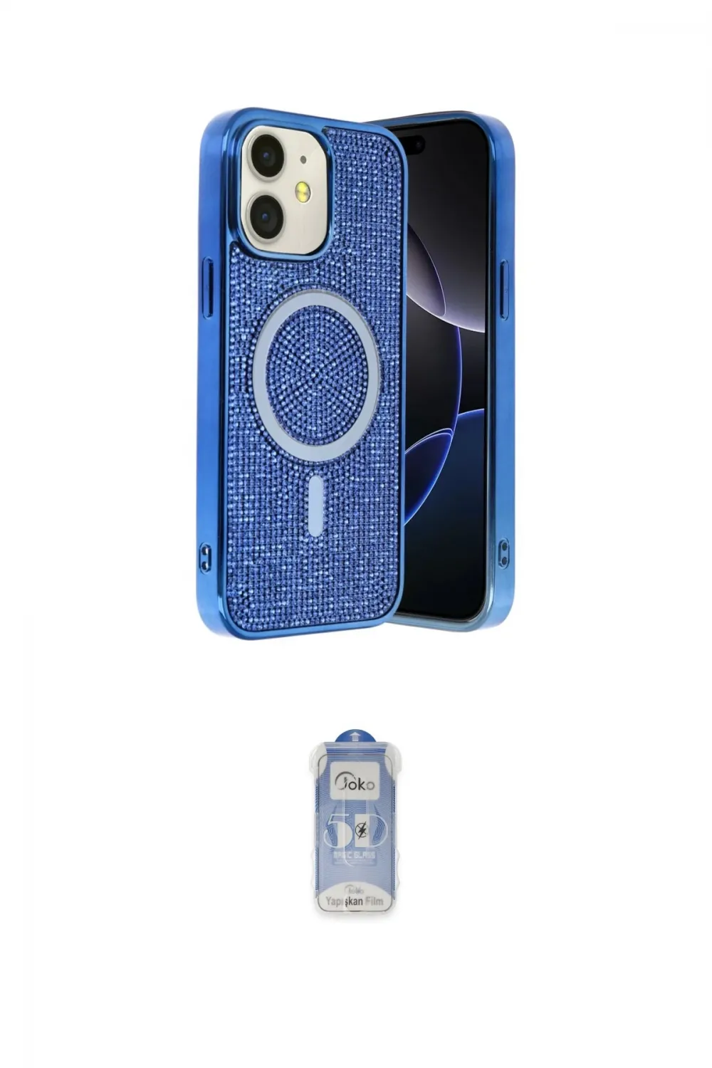 ieg™ iPhone 11 Kılıf Eksen Çizgi - Siyah Joko Magic 5D Cam