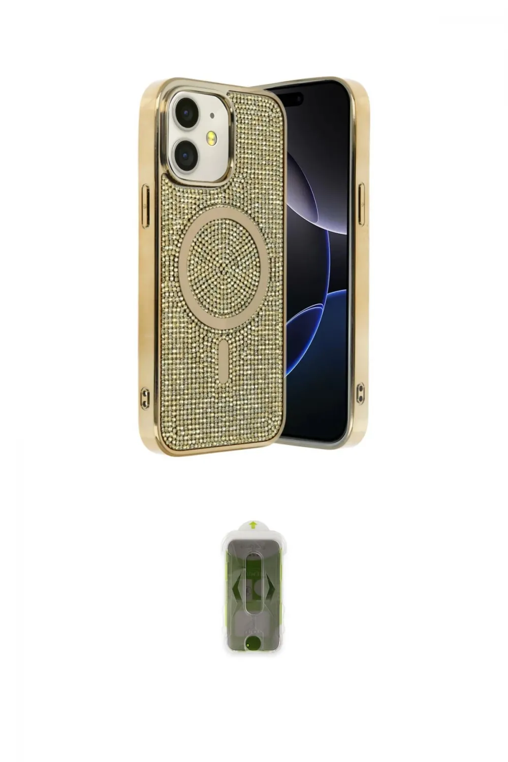 ieg™ iPhone 11 Kılıf Eksen Çizgi - Siyah Joko Magic 5D Hayalet Cam