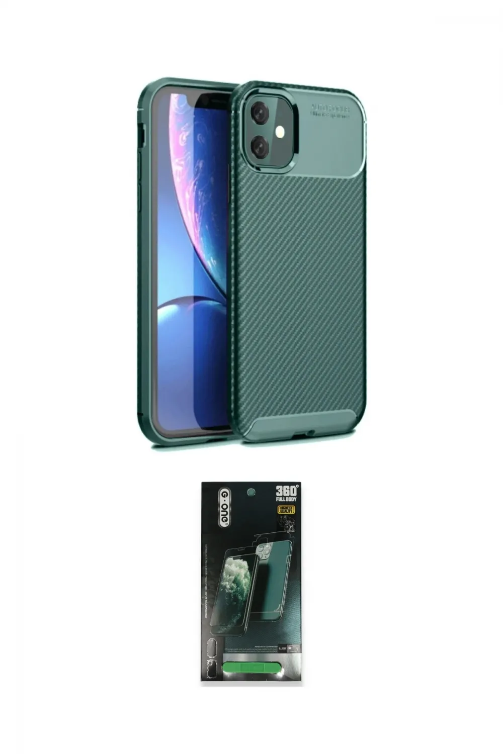 ieg™ iPhone 11 Kılıf Eksen Form Prime - Şeffaf 360 Full Body Arka Koruyucu