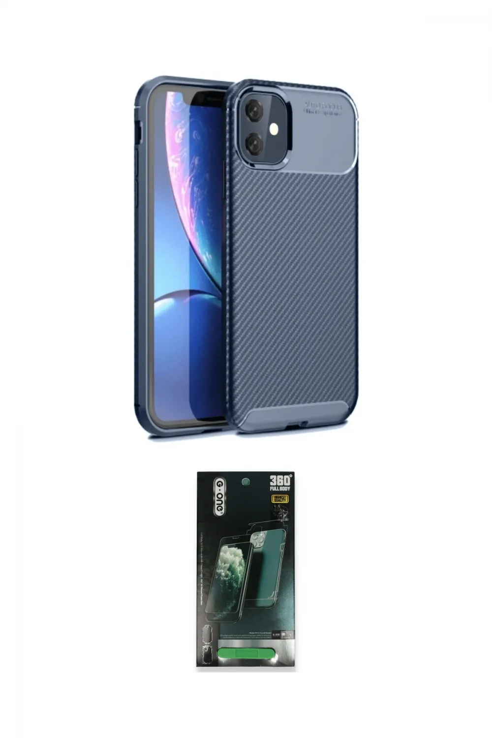 ieg™ iPhone 11 Kılıf Eksen Form Prime - Şeffaf 360 Full Body Arka Koruyucu