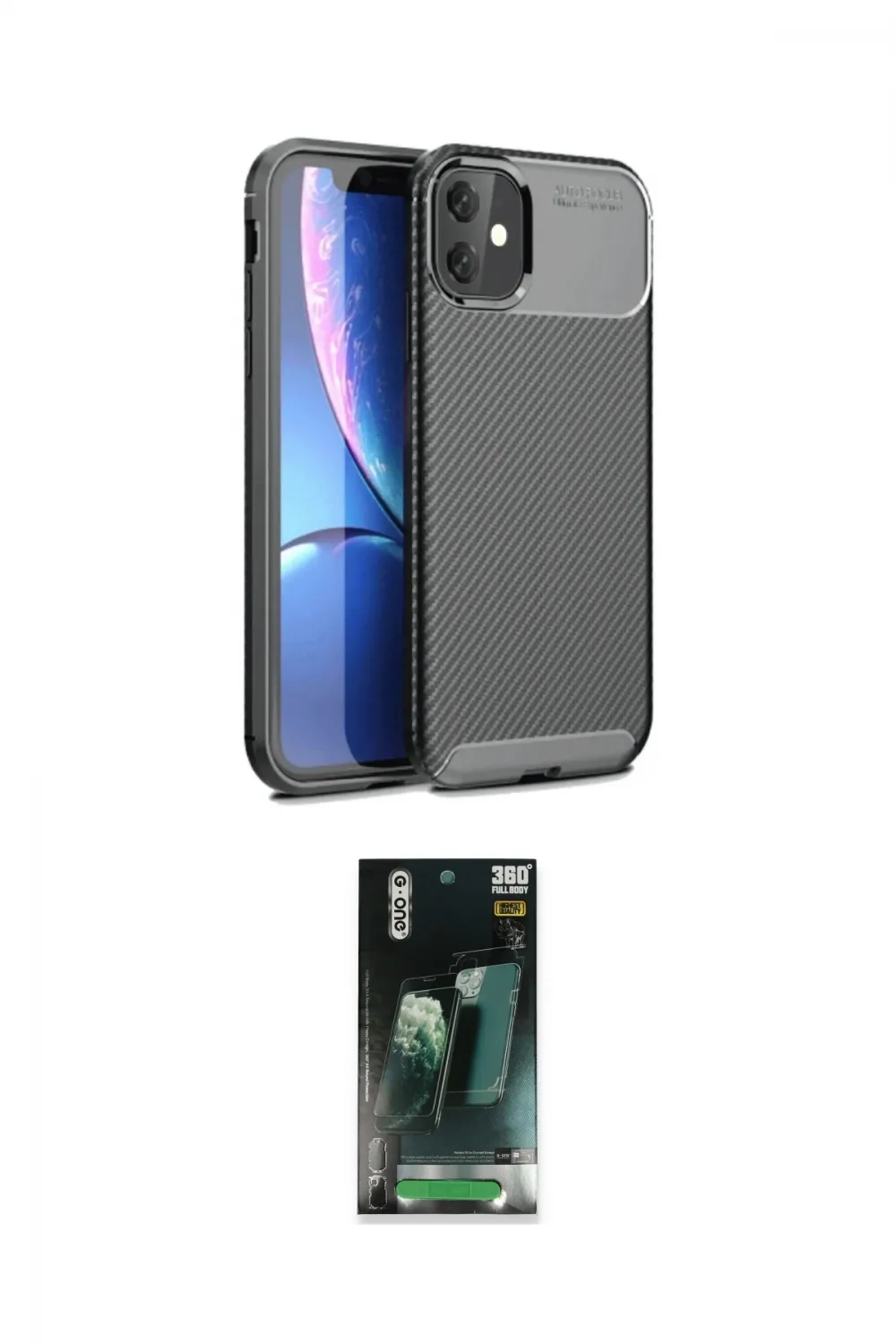 ieg™ iPhone 11 Kılıf Eksen Form Prime - Şeffaf 360 Full Body Arka Koruyucu