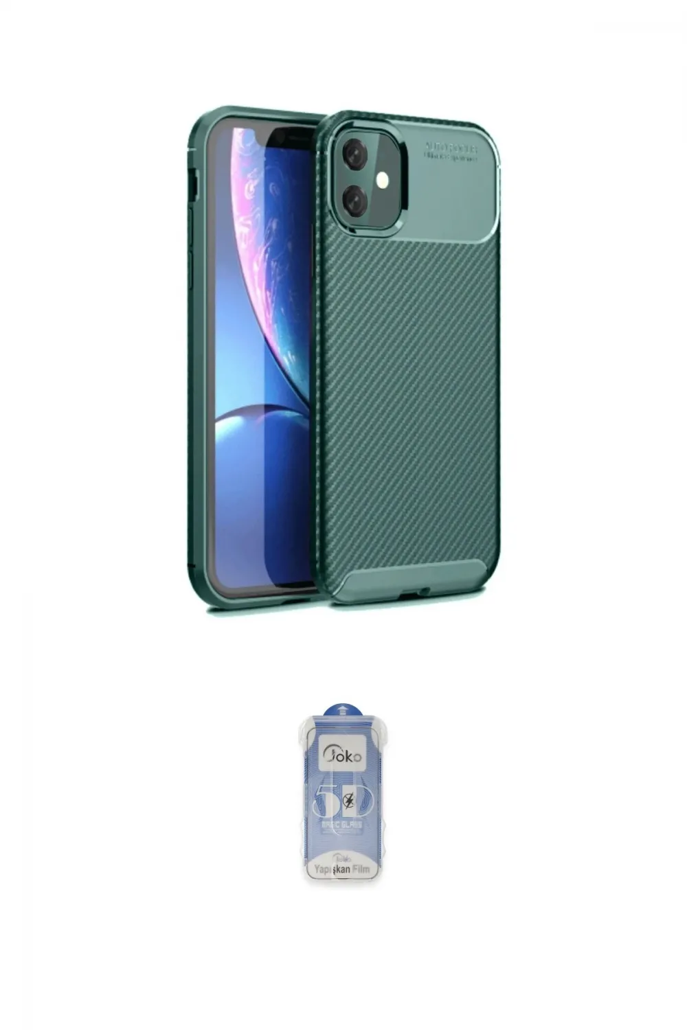 ieg™ iPhone 11 Kılıf Eksen Form Prime - Siyah Joko Magic 5D Cam