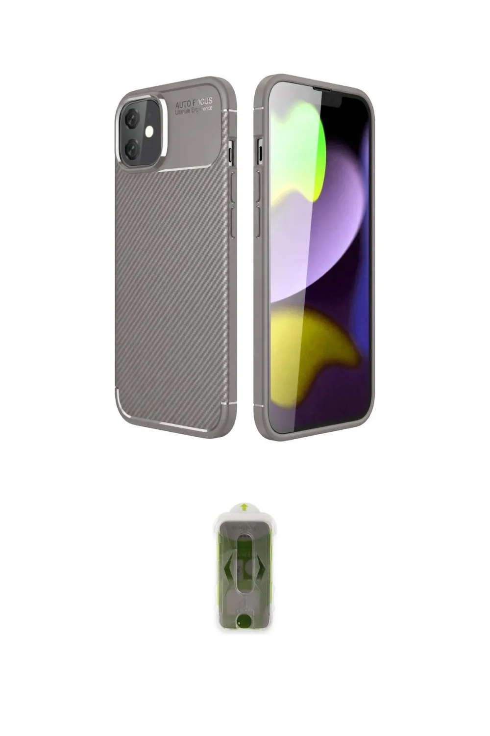 ieg™ iPhone 11 Kılıf Eksen Form Prime - Siyah Joko Magic 5D Hayalet Cam