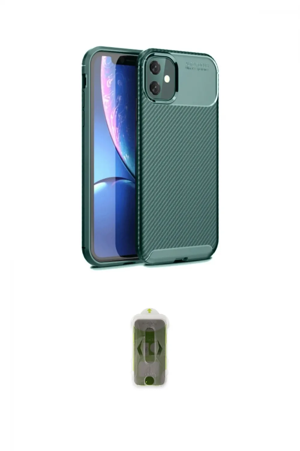 ieg™ iPhone 11 Kılıf Eksen Form Prime - Siyah Joko Magic 5D Hayalet Cam