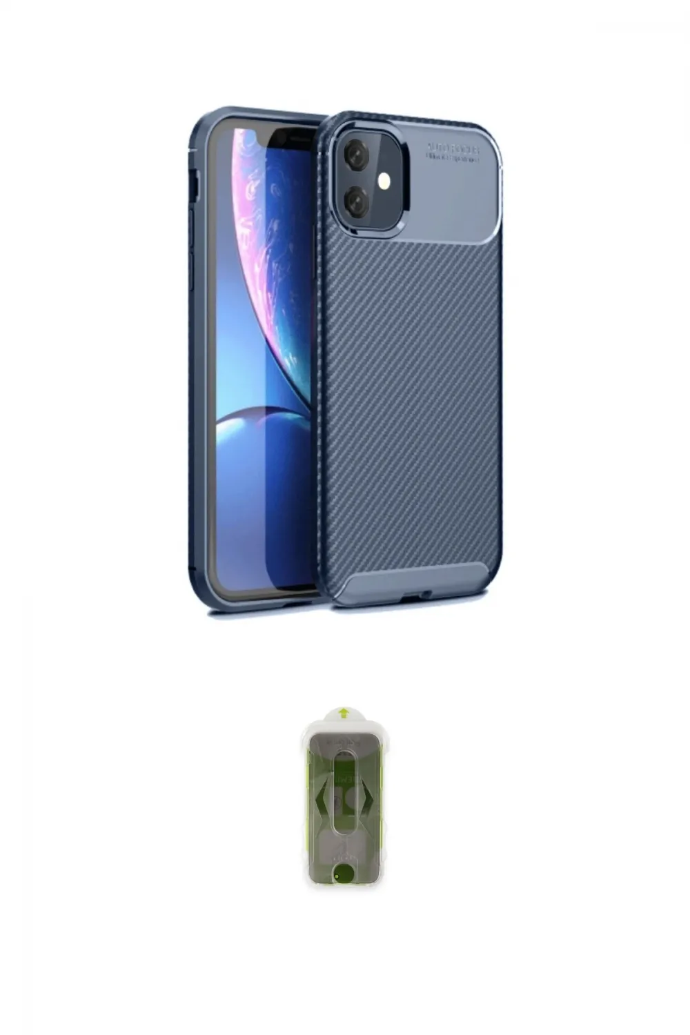 ieg™ iPhone 11 Kılıf Eksen Form Prime - Siyah Joko Magic 5D Hayalet Cam