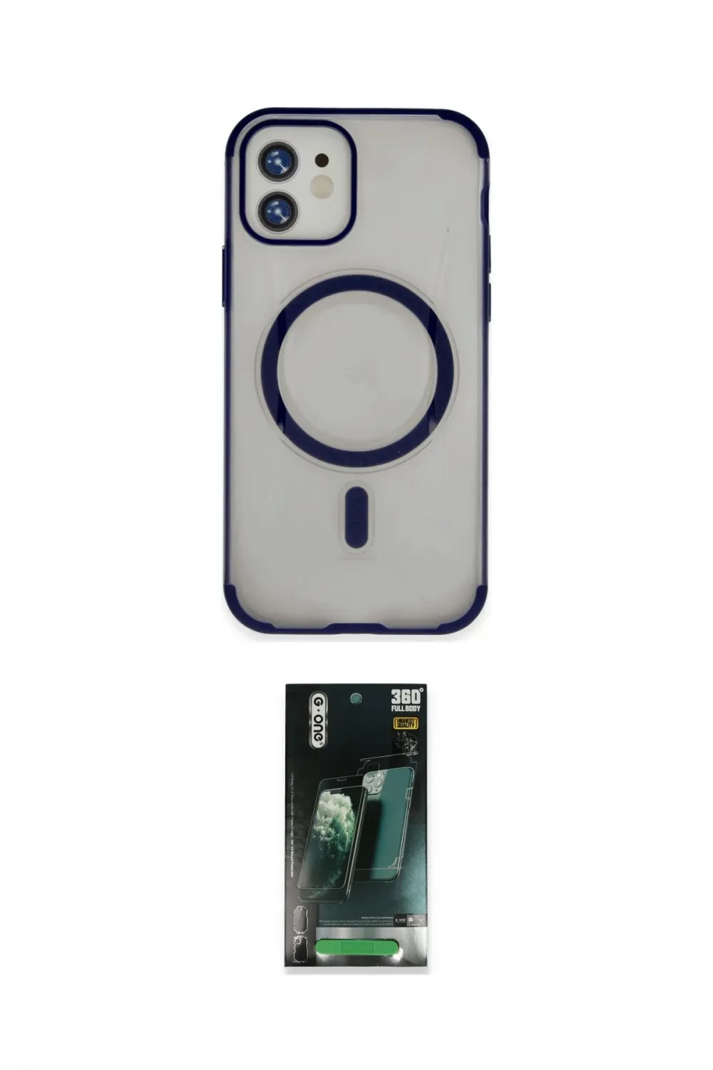 ieg™ iPhone 11 Kılıf Eksen Klasik Koleksiyonu - Şeffaf 360 Full Body Arka Koruyucu