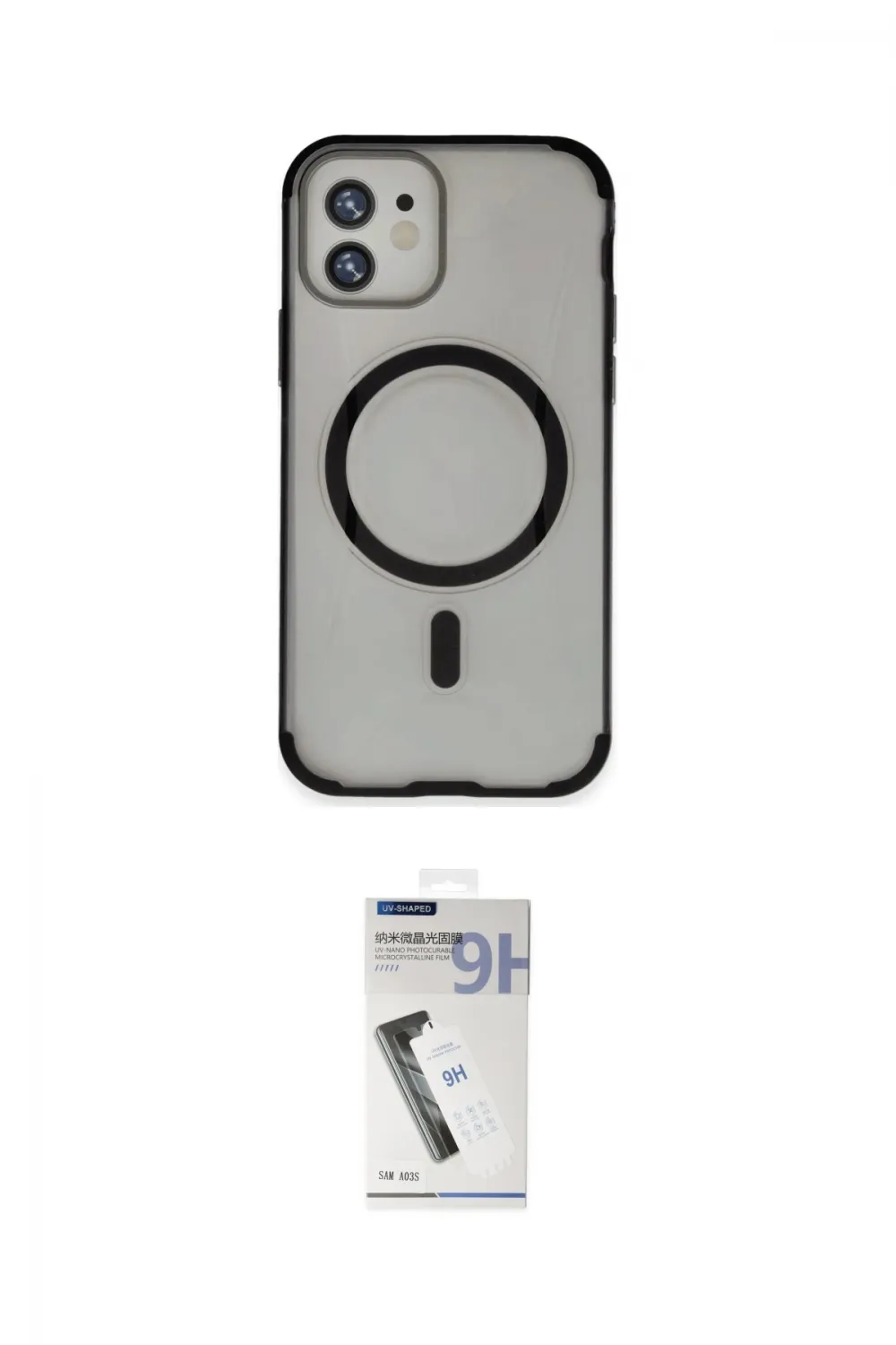 ieg™ iPhone 11 Kılıf Eksen Klasik Koleksiyonu - Şeffaf Uv Polymer Nano Ekran Koruyucu