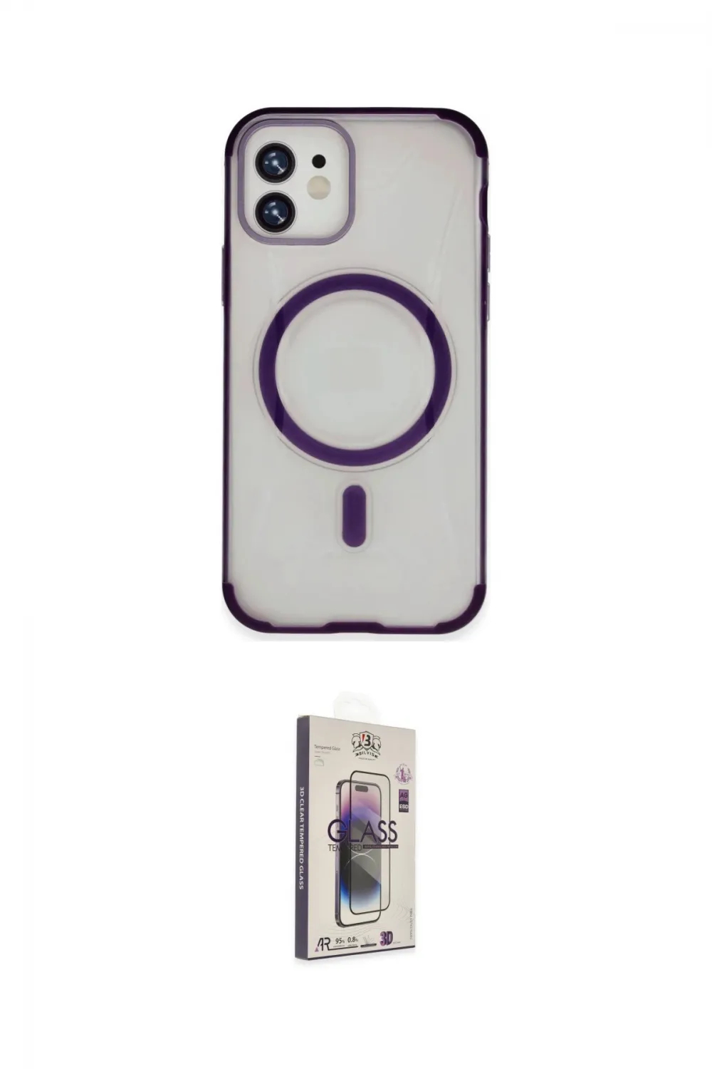 ieg™ iPhone 11 Kılıf Eksen Klasik Koleksiyonu - Siyah Bilvis 3D Cam Ekran Koruyucu
