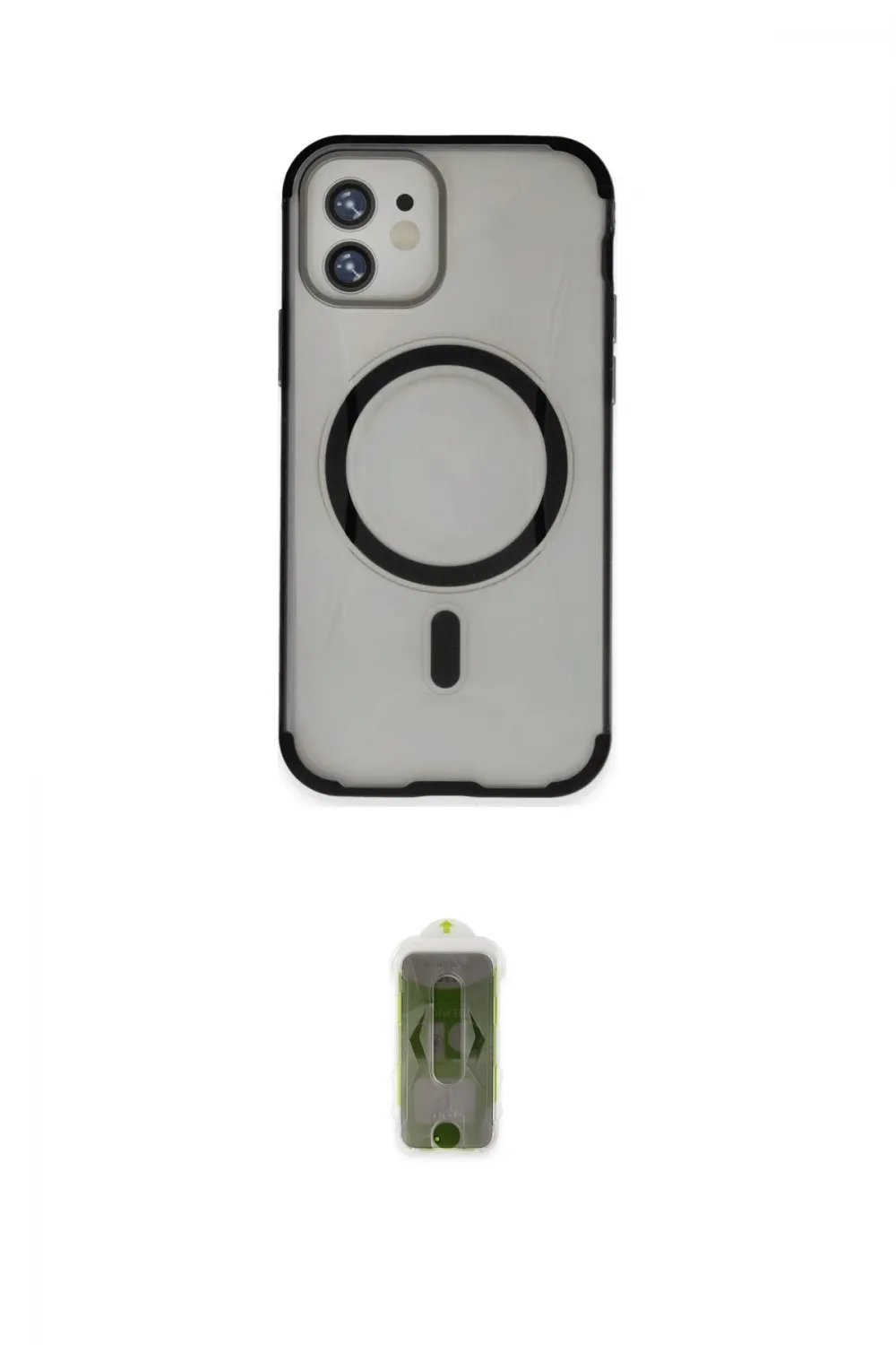 ieg™ iPhone 11 Kılıf Eksen Klasik Koleksiyonu - Siyah Joko Magic 5D Hayalet Cam