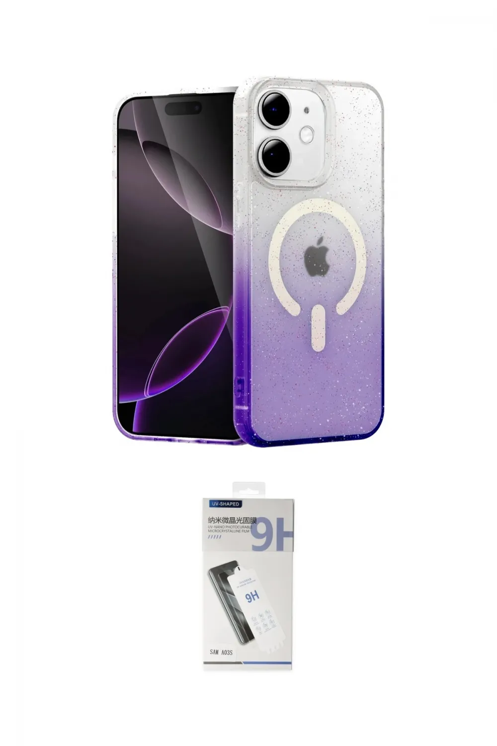 ieg™ iPhone 11 Kılıf Eksen Minimal Özel Seri - Şeffaf Uv Polymer Nano Ekran Koruyucu