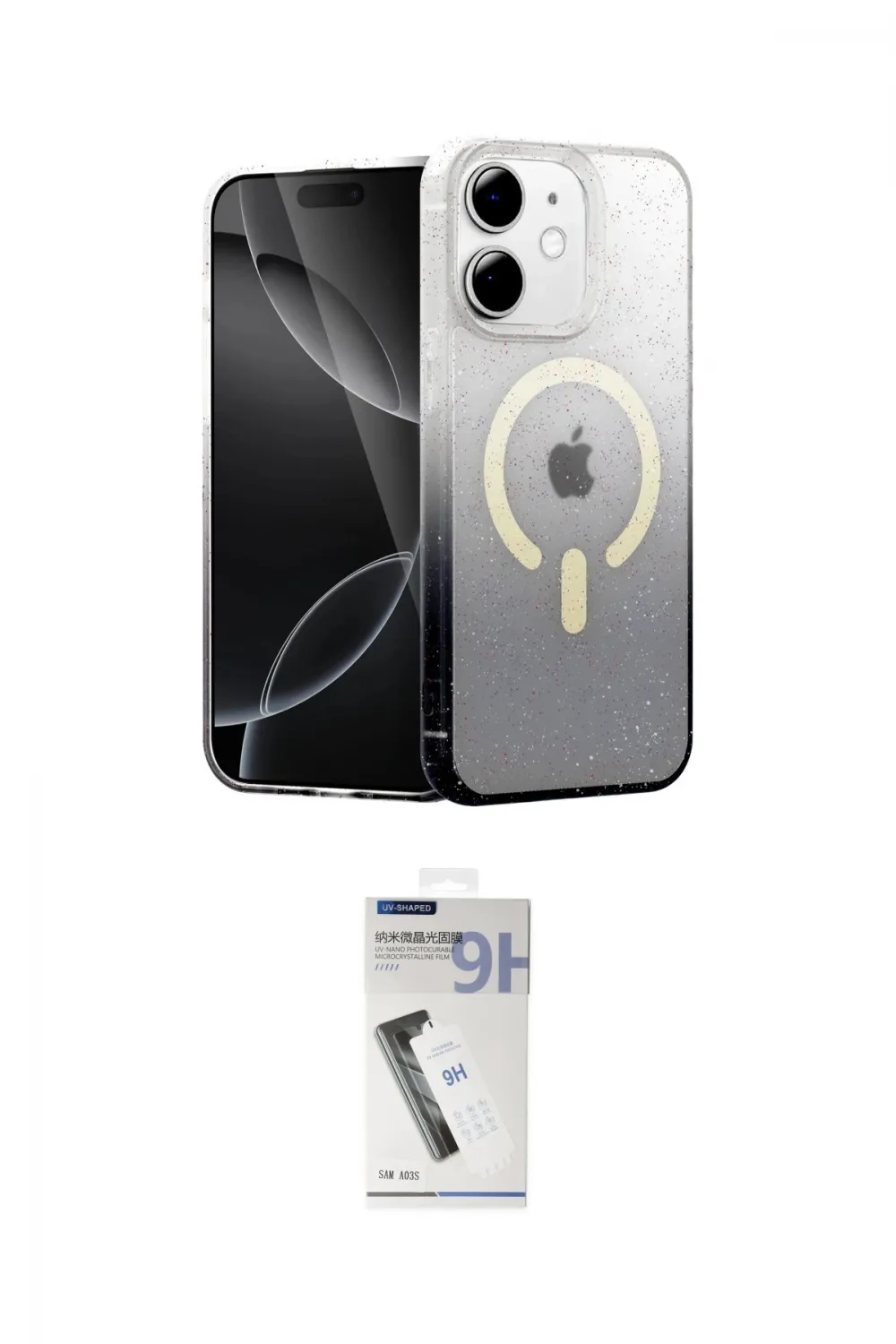 ieg™ iPhone 11 Kılıf Eksen Minimal Özel Seri - Şeffaf Uv Polymer Nano Ekran Koruyucu
