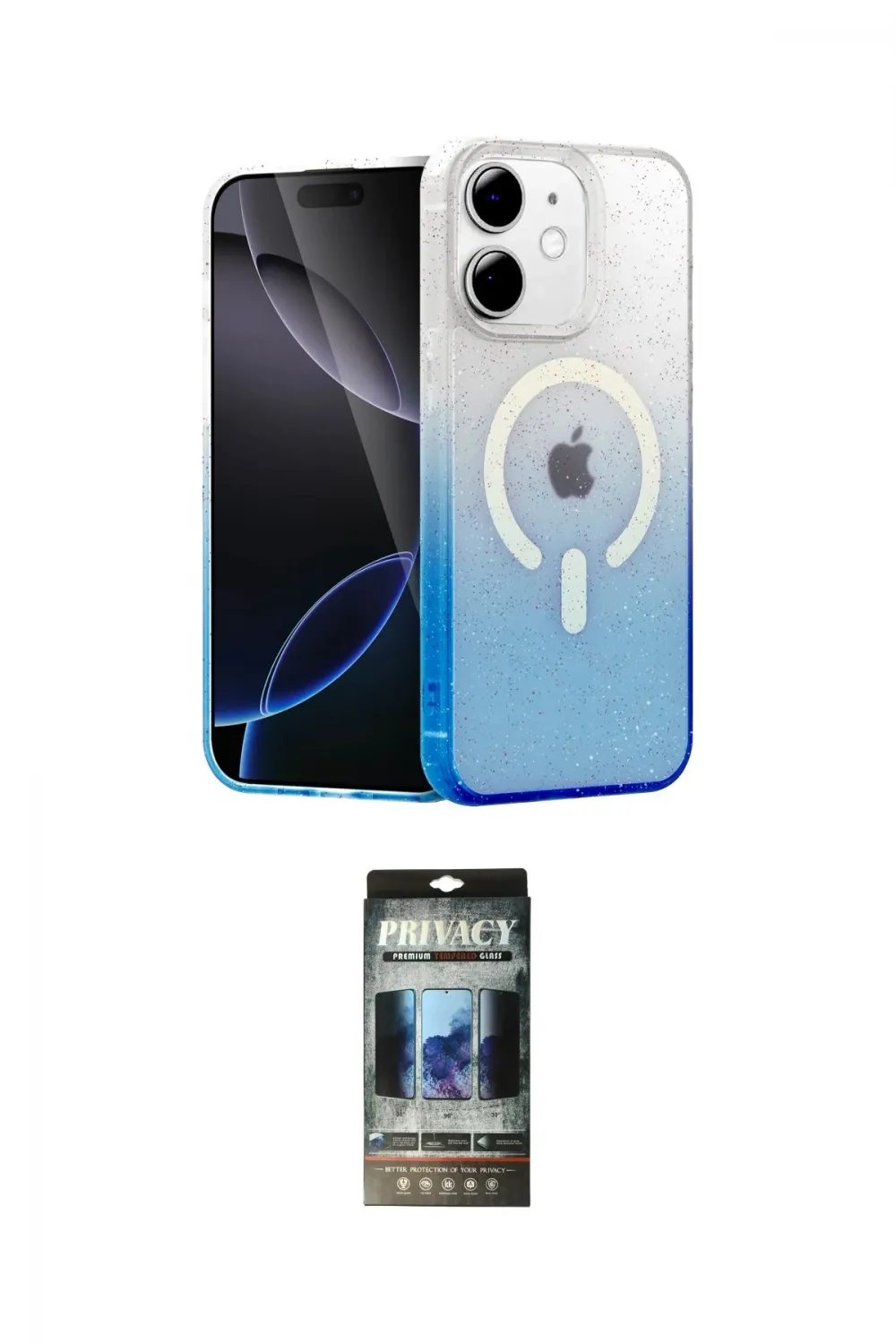 ieg™ iPhone 11 Kılıf Eksen Minimal Özel Seri - Siyah 34D Hayalet Izgaralı Cam