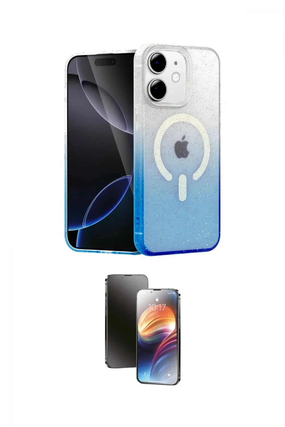 ieg™ iPhone 11 Kılıf Eksen Minimal Özel Seri - Siyah 3D Antistatik Mat Seramik Nano Ekran Koruyucu