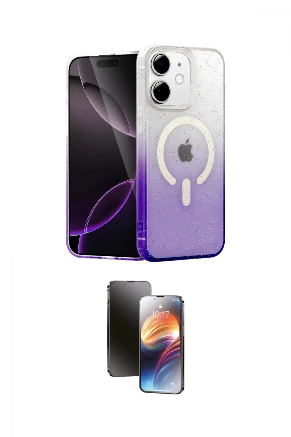 ieg™ iPhone 11 Kılıf Eksen Minimal Özel Seri - Siyah 3D Antistatik Mat Seramik Nano Ekran Koruyucu