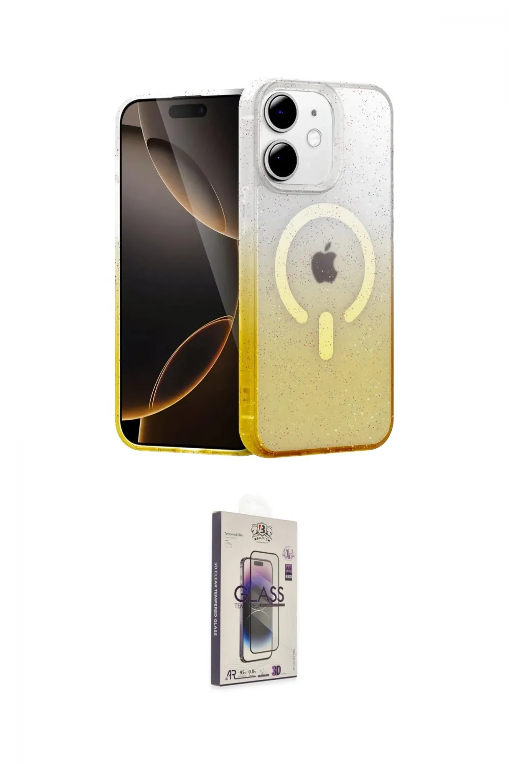 ieg™ iPhone 11 Kılıf Eksen Minimal Özel Seri - Siyah Bilvis 3D Cam Ekran Koruyucu
