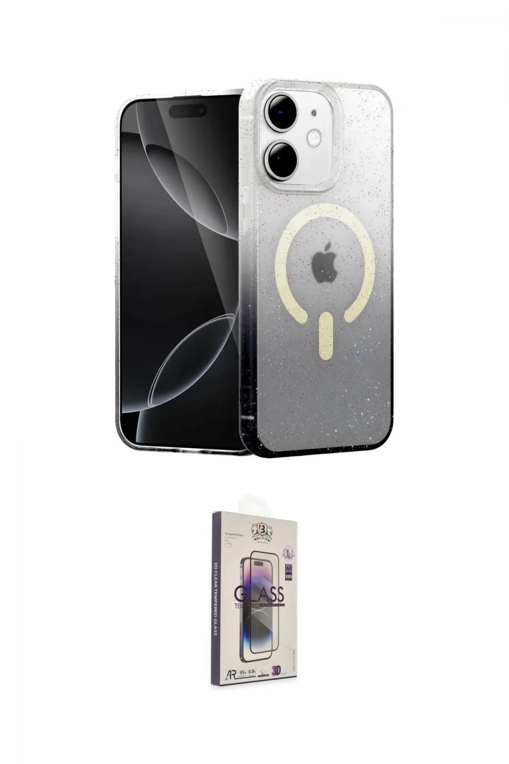 ieg™ iPhone 11 Kılıf Eksen Minimal Özel Seri - Siyah Bilvis 3D Cam Ekran Koruyucu