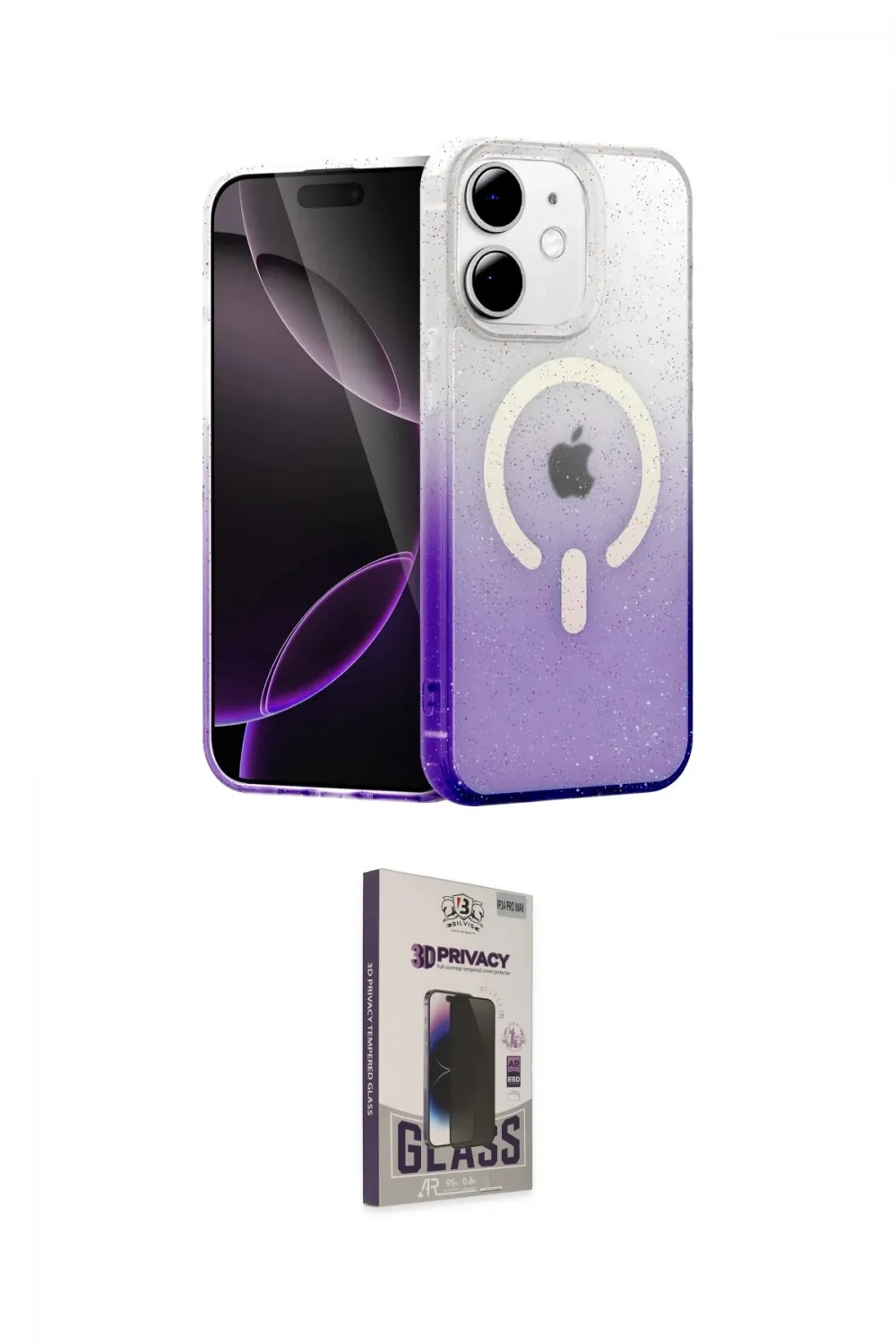 ieg™ iPhone 11 Kılıf Eksen Minimal Özel Seri - Siyah Bilvis Hayalet Cam Ekran Koruyucu