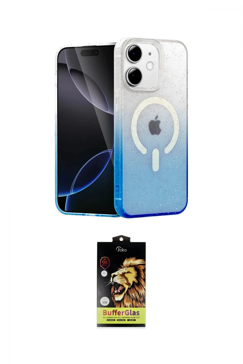 ieg™ iPhone 11 Kılıf Eksen Minimal Özel Seri - Siyah Buffer Cam Ekran Koruyucu
