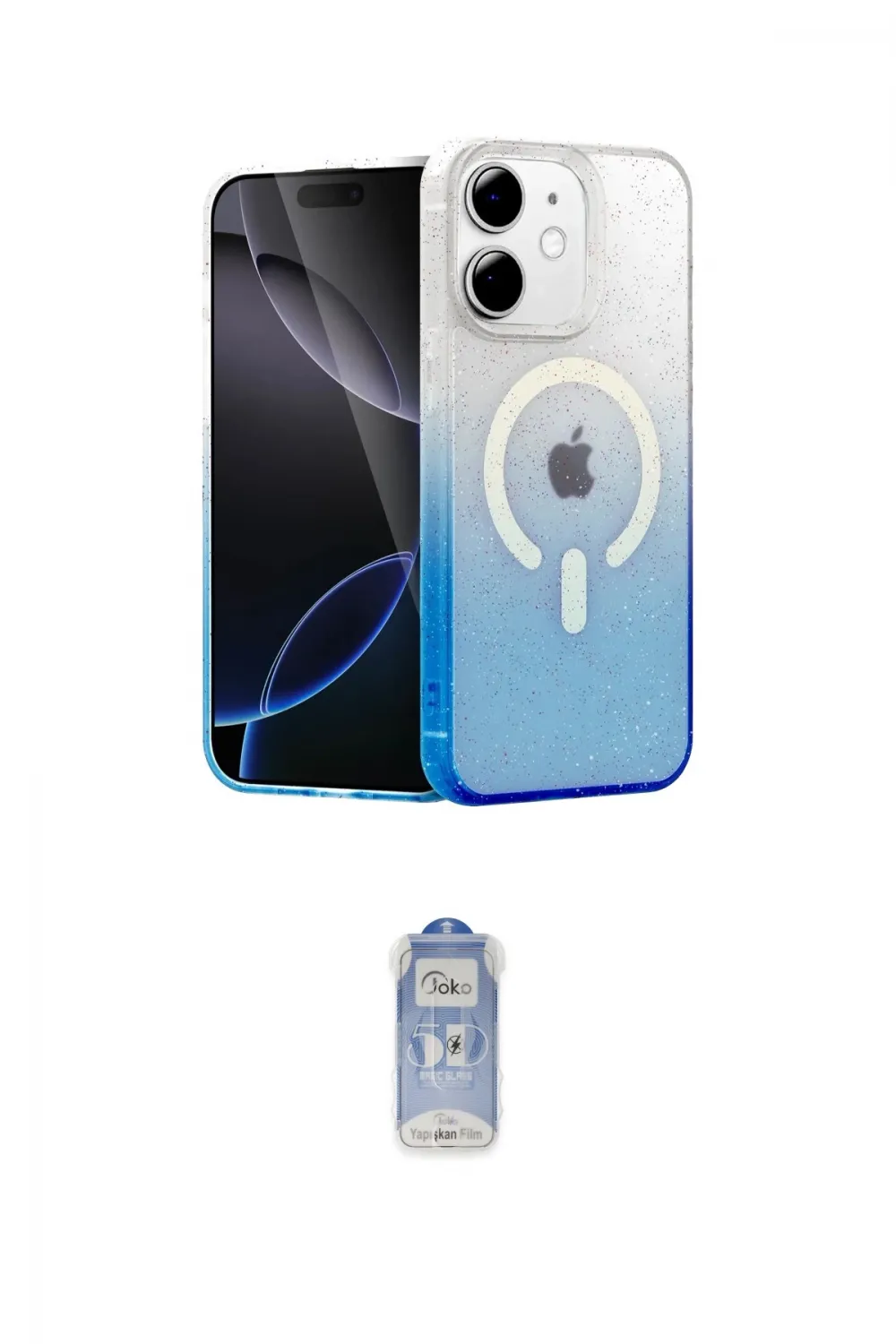 ieg™ iPhone 11 Kılıf Eksen Minimal Özel Seri - Siyah Joko Magic 5D Cam