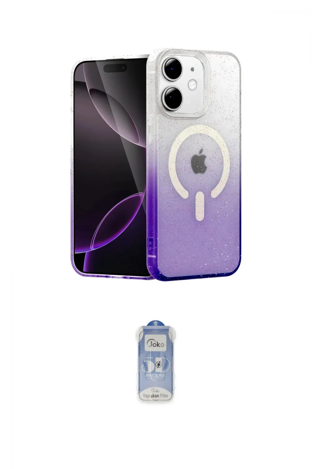 ieg™ iPhone 11 Kılıf Eksen Minimal Özel Seri - Siyah Joko Magic 5D Cam
