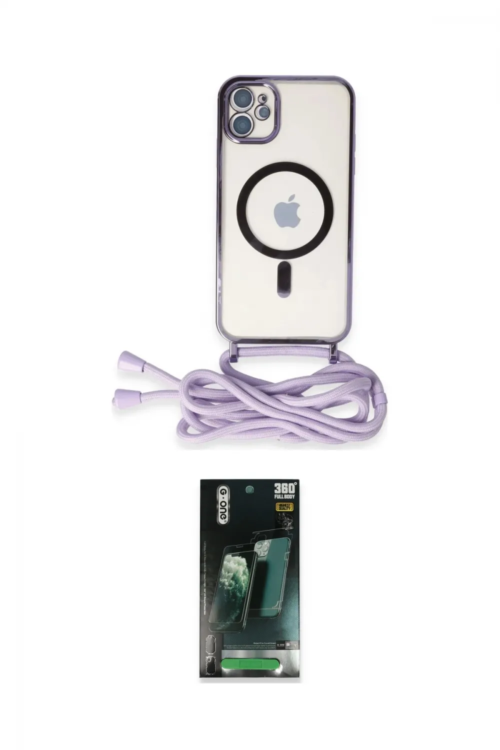ieg™ iPhone 11 Kılıf Eksen Özel Seri - Şeffaf 360 Full Body Arka Koruyucu