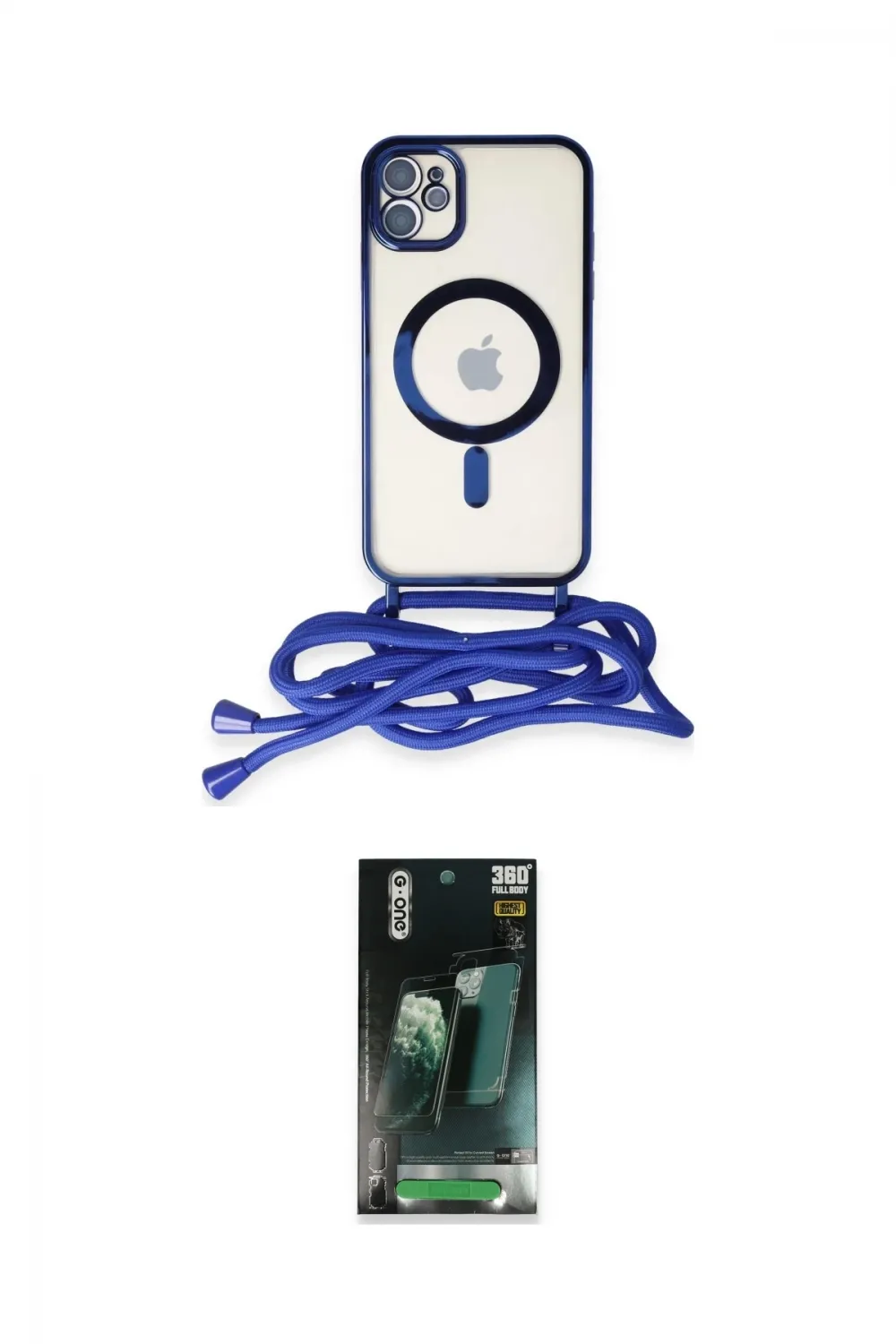 ieg™ iPhone 11 Kılıf Eksen Özel Seri - Şeffaf 360 Full Body Arka Koruyucu