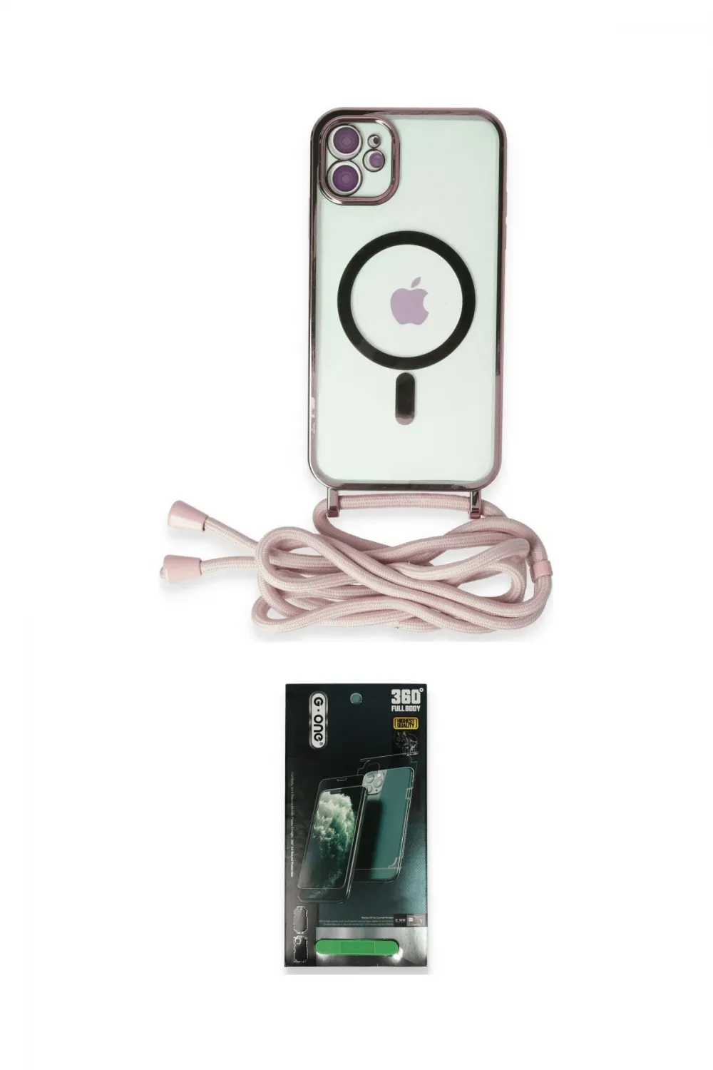 ieg™ iPhone 11 Kılıf Eksen Özel Seri - Şeffaf 360 Full Body Arka Koruyucu