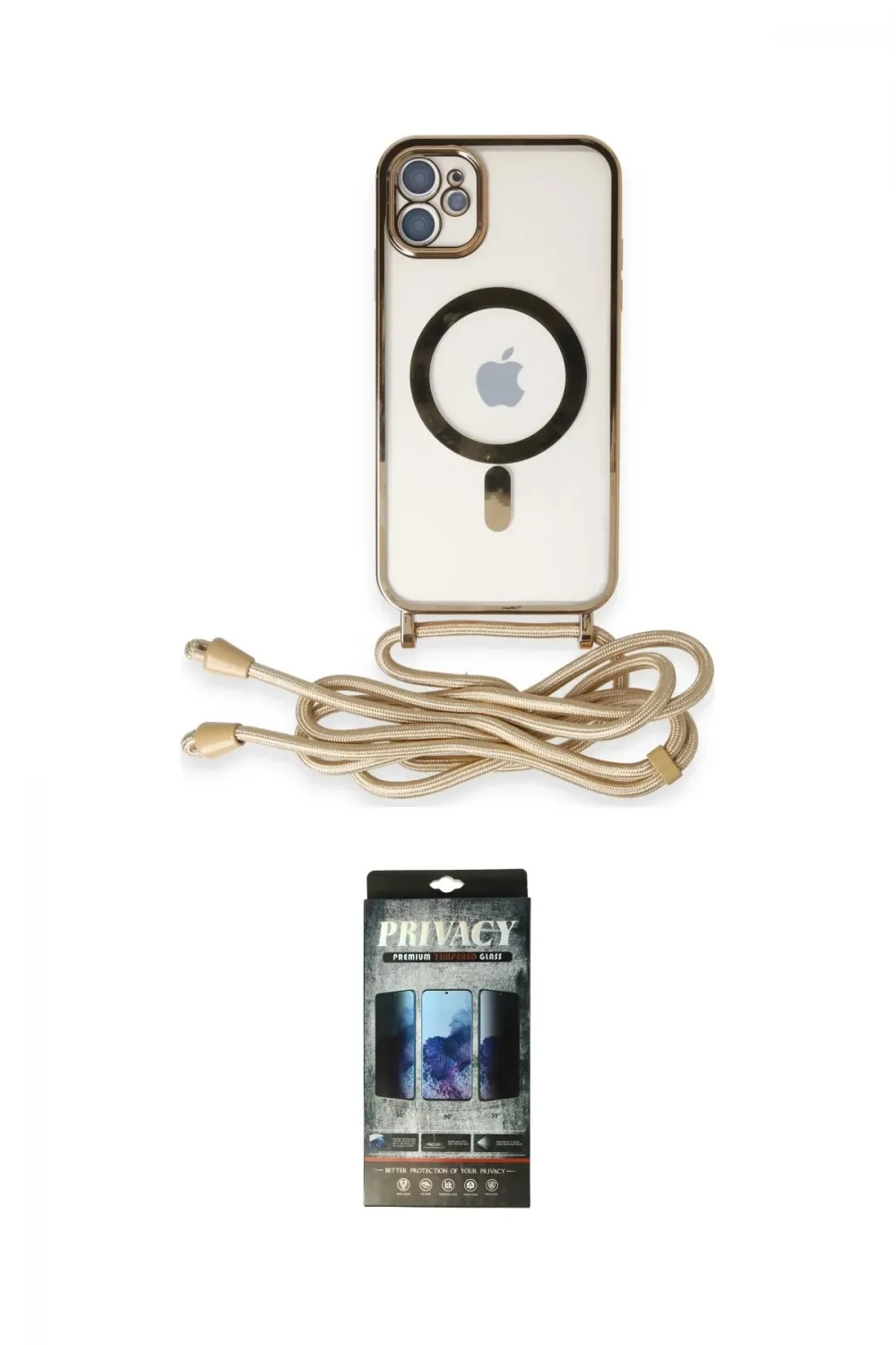 ieg™ iPhone 11 Kılıf Eksen Özel Seri - Siyah 34D Hayalet Izgaralı Cam