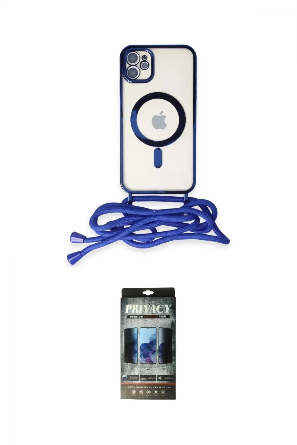 ieg™ iPhone 11 Kılıf Eksen Özel Seri - Siyah 34D Hayalet Izgaralı Cam