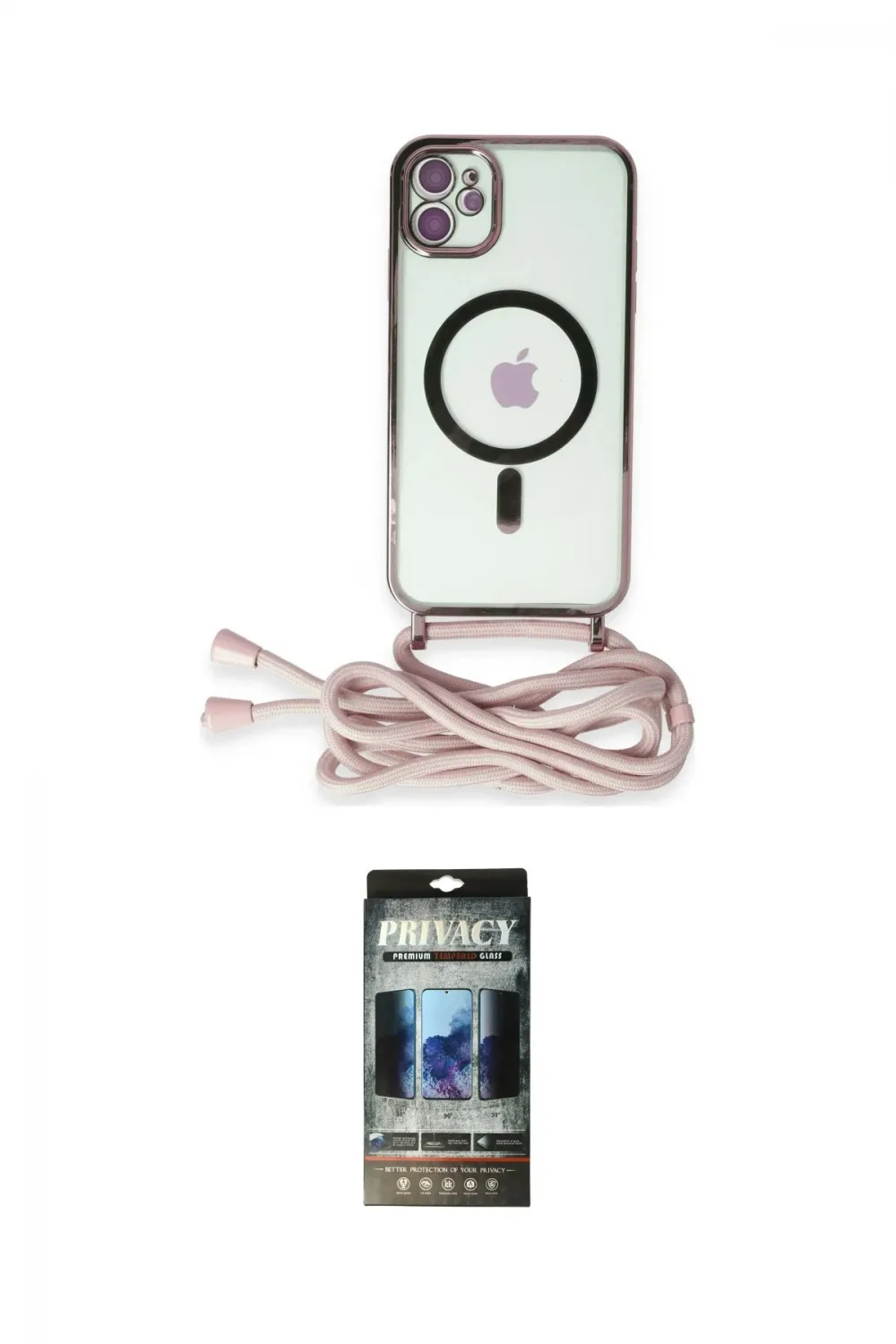 ieg™ iPhone 11 Kılıf Eksen Özel Seri - Siyah 34D Hayalet Izgaralı Cam