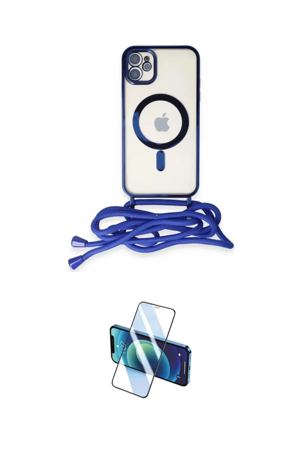 ieg™ iPhone 11 Kılıf Eksen Özel Seri - Siyah 3D Antistatik Cam Ekran Koruyucu