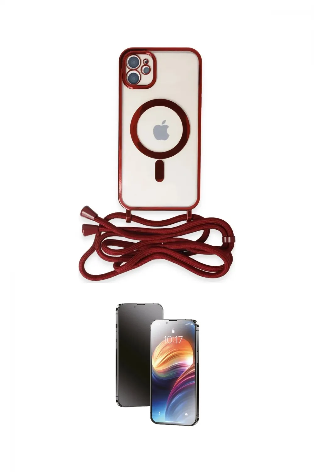 ieg™ iPhone 11 Kılıf Eksen Özel Seri - Siyah 3D Antistatik Mat Seramik Nano Ekran Koruyucu