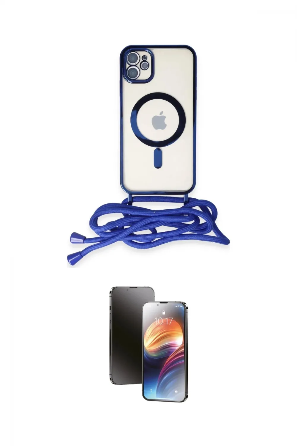 ieg™ iPhone 11 Kılıf Eksen Özel Seri - Siyah 3D Antistatik Mat Seramik Nano Ekran Koruyucu