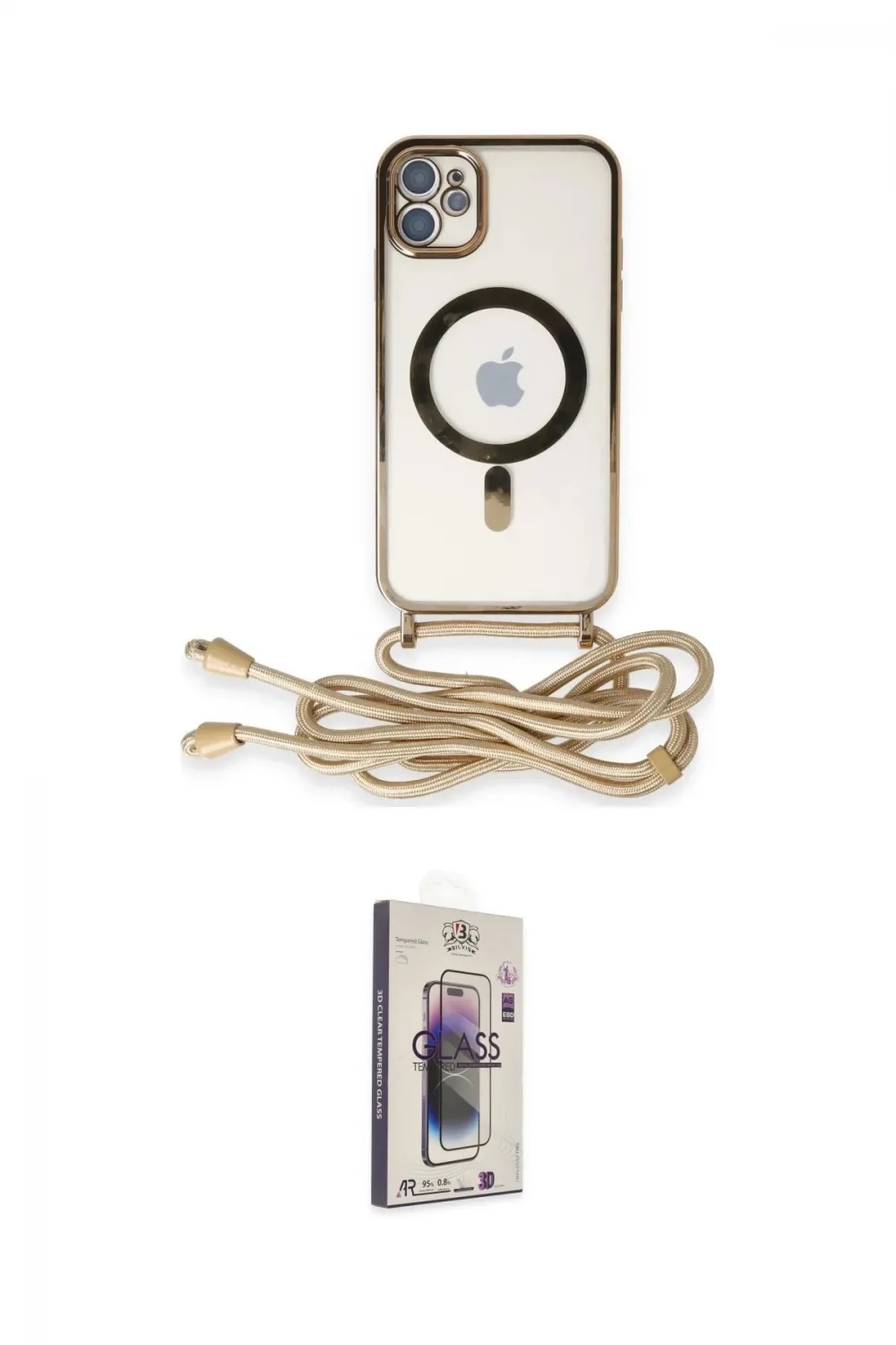 ieg™ iPhone 11 Kılıf Eksen Özel Seri - Siyah Bilvis 3D Cam Ekran Koruyucu