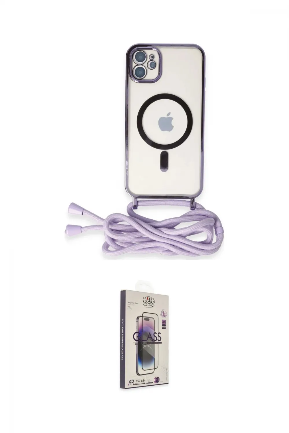 ieg™ iPhone 11 Kılıf Eksen Özel Seri - Siyah Bilvis 3D Cam Ekran Koruyucu