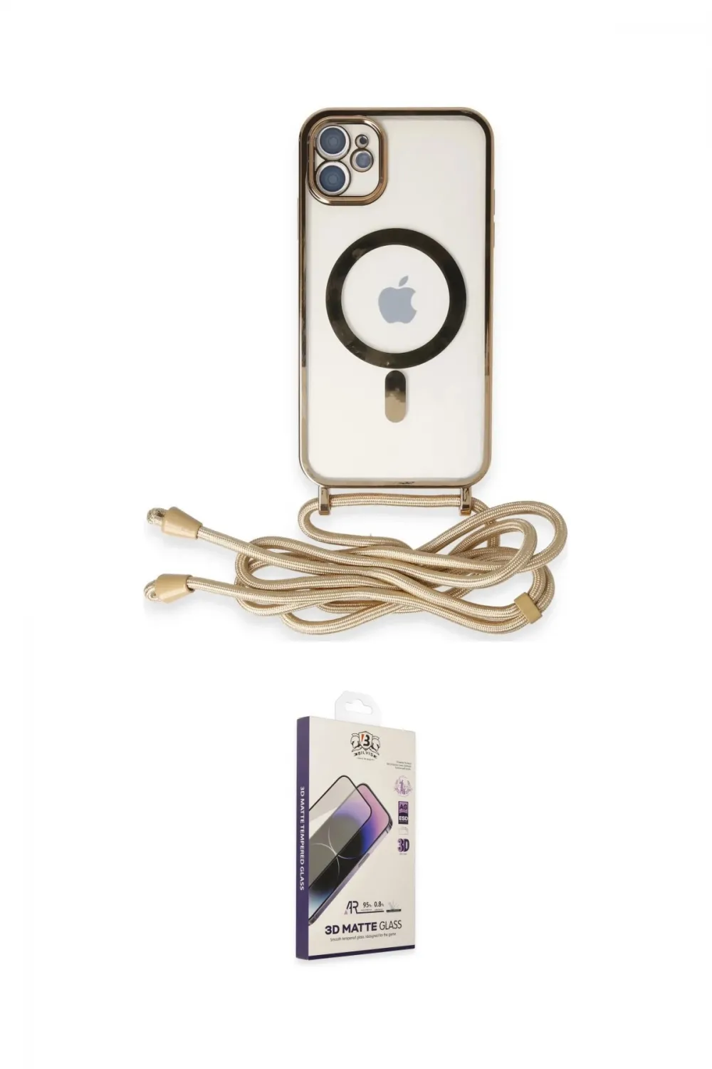 ieg™ iPhone 11 Kılıf Eksen Özel Seri - Siyah Bilvis 3D Mat Cam Ekran Koruyucu