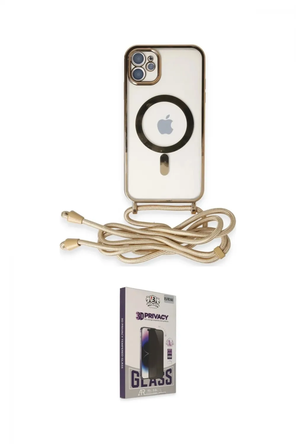 ieg™ iPhone 11 Kılıf Eksen Özel Seri - Siyah Bilvis Hayalet Cam Ekran Koruyucu