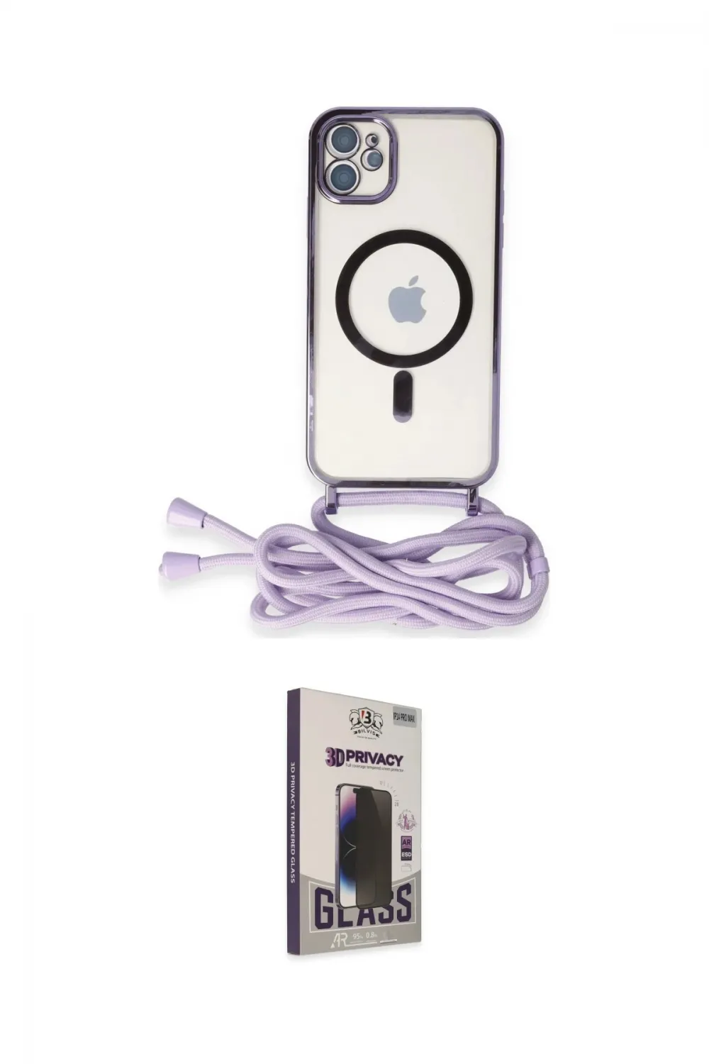 ieg™ iPhone 11 Kılıf Eksen Özel Seri - Siyah Bilvis Hayalet Cam Ekran Koruyucu