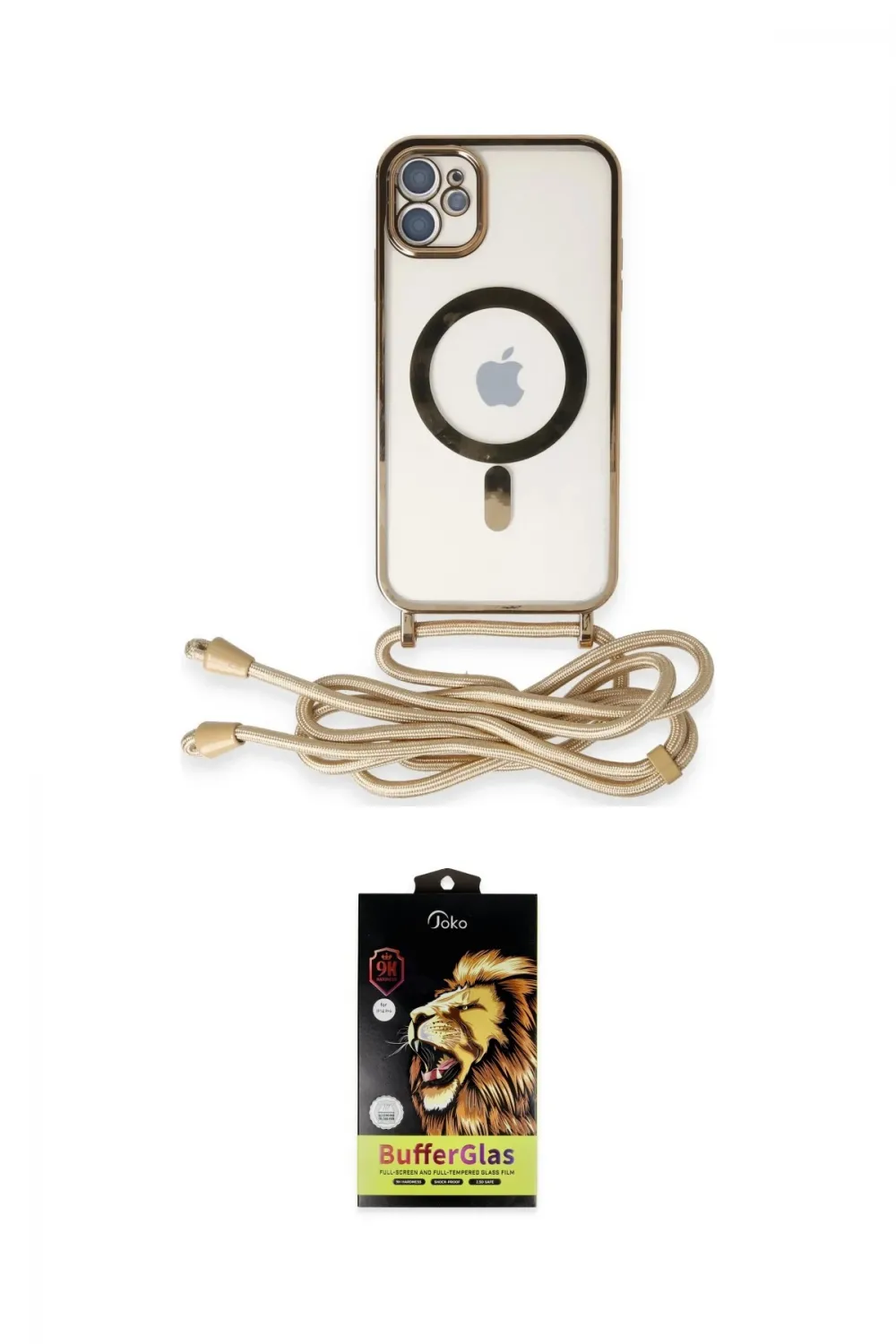 ieg™ iPhone 11 Kılıf Eksen Özel Seri - Siyah Buffer Cam Ekran Koruyucu