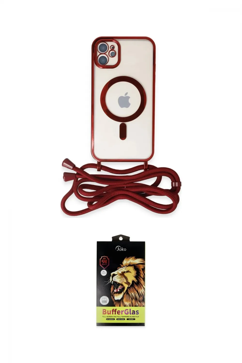 ieg™ iPhone 11 Kılıf Eksen Özel Seri - Siyah Buffer Cam Ekran Koruyucu