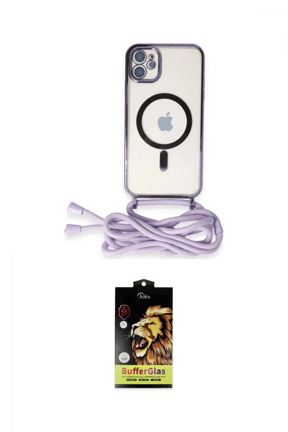 ieg™ iPhone 11 Kılıf Eksen Özel Seri - Siyah Buffer Cam Ekran Koruyucu