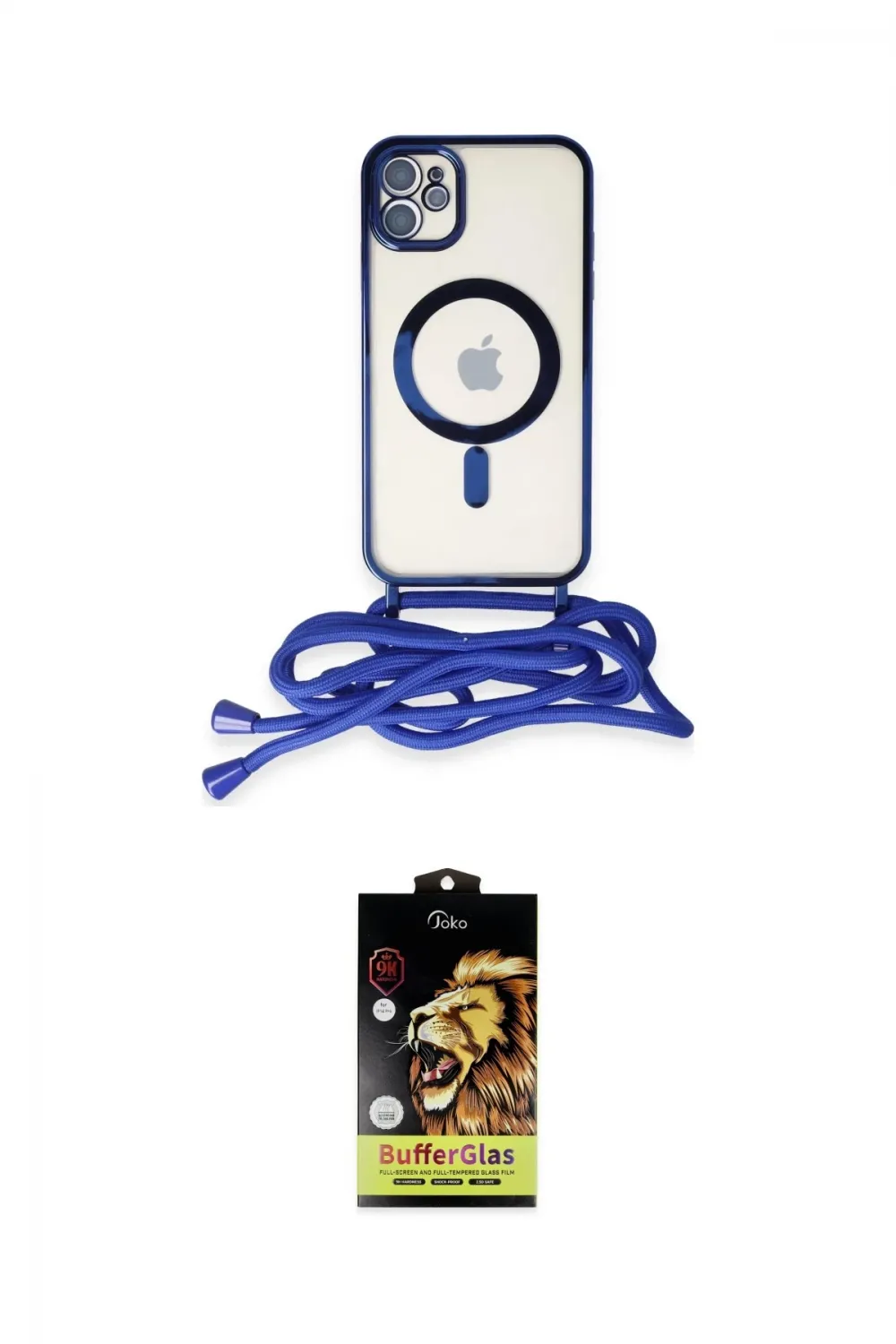 ieg™ iPhone 11 Kılıf Eksen Özel Seri - Siyah Buffer Cam Ekran Koruyucu