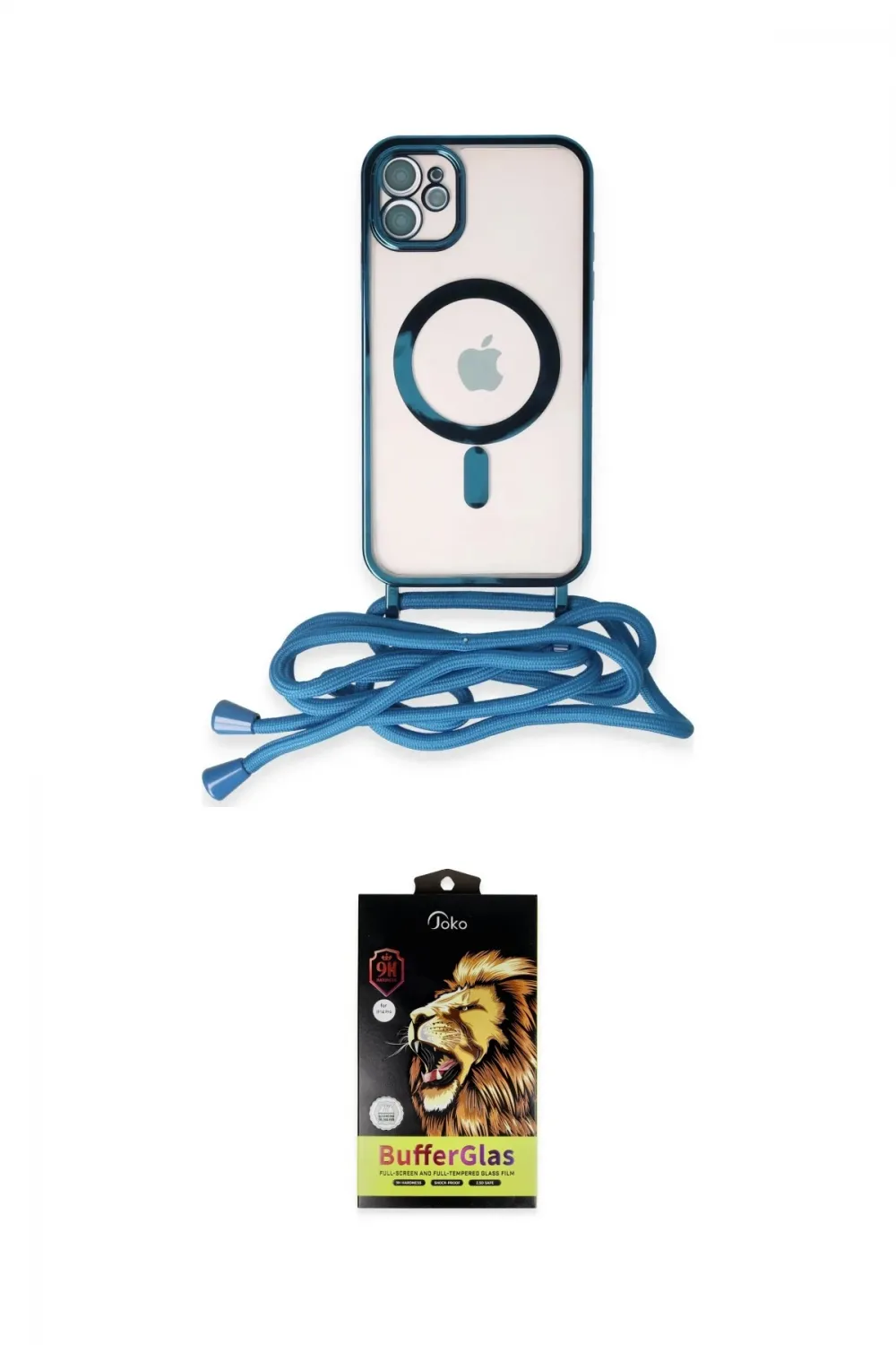 ieg™ iPhone 11 Kılıf Eksen Özel Seri - Siyah Buffer Cam Ekran Koruyucu