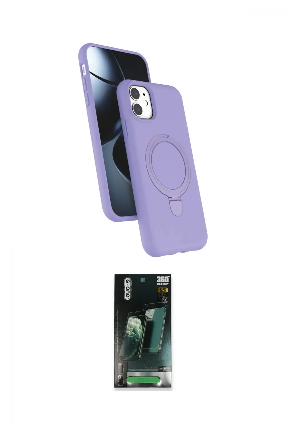 ieg™ iPhone 11 Kılıf İz Işık Koleksiyonu - Şeffaf 360 Full Body Arka Koruyucu